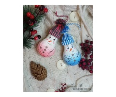 Новорічний комплект сніговики, новорічний декор