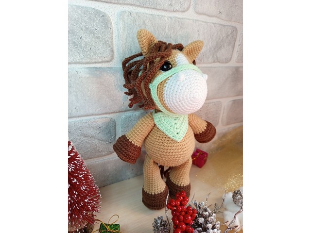 Конячка, м'яка іграшка, ручна робота