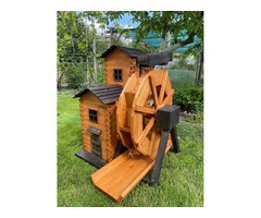 Декоративний водяний млин із сосни – робочий механізм (10 000 грн)