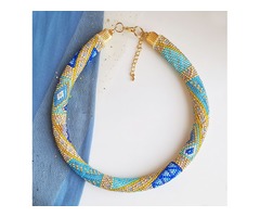 Прикраса із бісеру кольє-джгут 