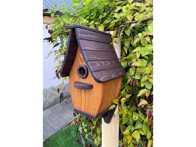 Шпаківня з натуральної деревини!