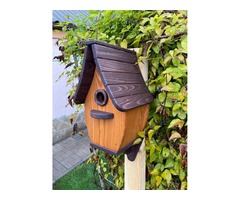 Шпаківня з натуральної деревини!