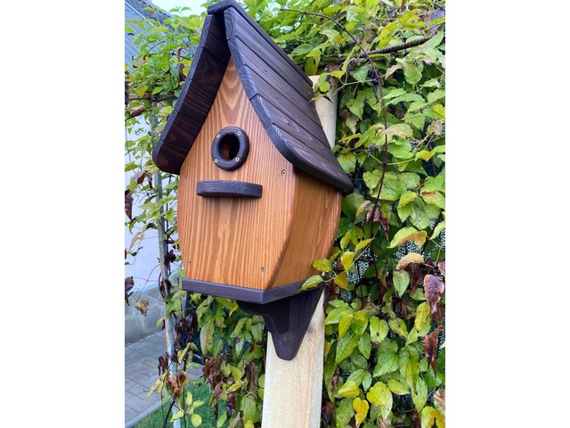 Шпаківня з натуральної деревини!