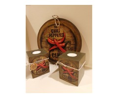 Набор доска для пиццы и подсвечники