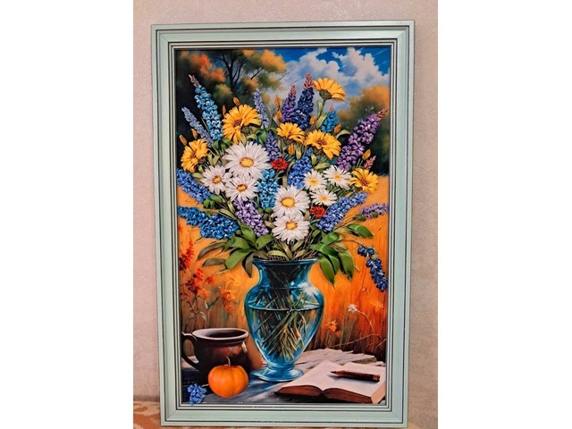 Картина стрічками "Літній букет"