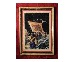 Картина,панно.Посейдон морской бог и Одиссей .Античный стиль.Греция.