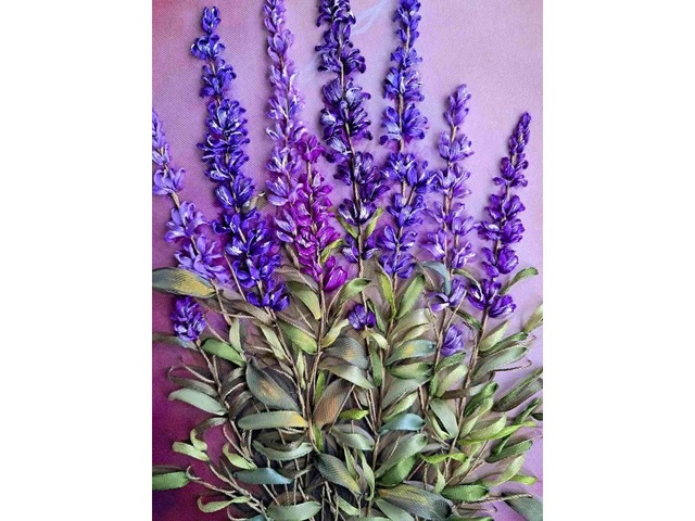 Картина стрічками "Лаванда"