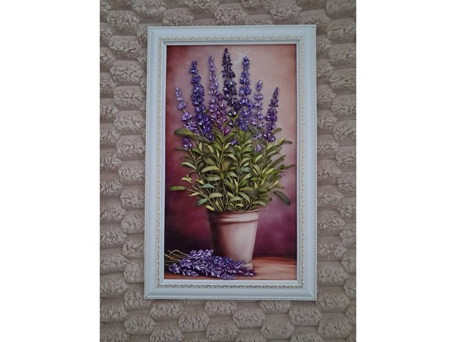Картина стрічками "Лаванда"