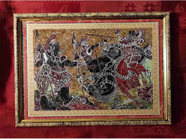 Картина,панно.Античный стиль,Ахиллес.Греция.