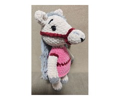 Кінь коник в'язана іграшка подарунок ручна робота hand made