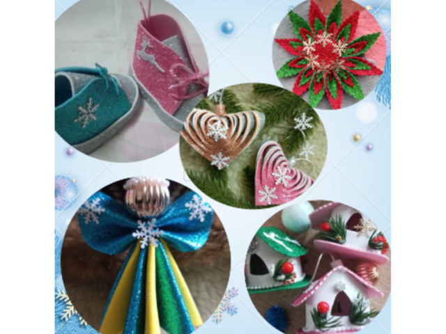 Новорічні іграшки із фоамірану