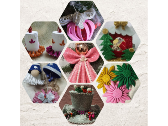 Новорічні іграшки із фоамірану