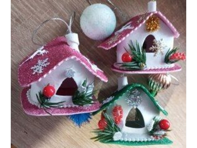 Новорічні іграшки із фоамірану