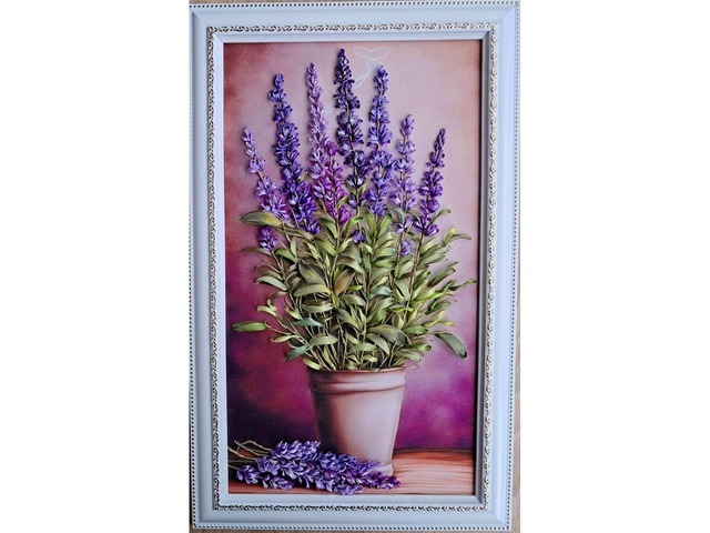 Картина стрічками "Лаванда"