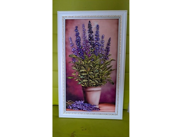Картина стрічками "Лаванда"