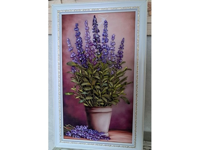 Картина стрічками "Лаванда"