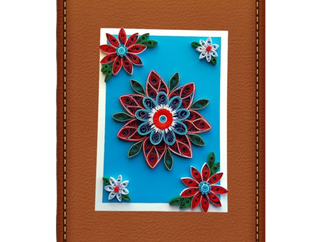 Листівка з елементами квіллінгу