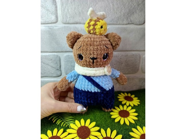 Ведмедик плюшевий, ручна робота