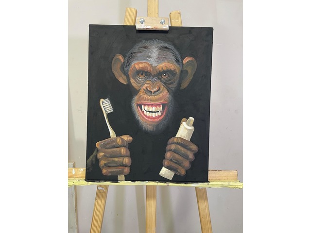 Картина «Мавпа з чистими зубами»