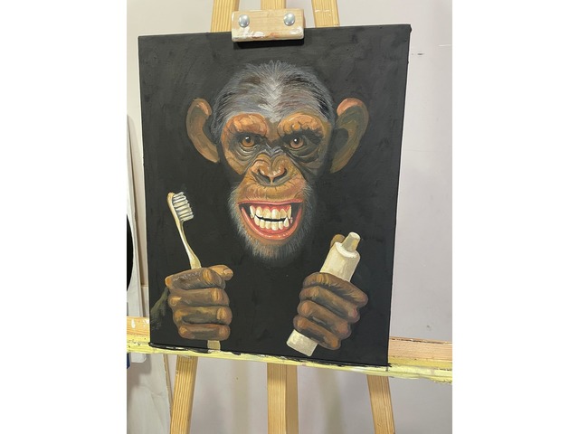 Картина «Мавпа з чистими зубами»