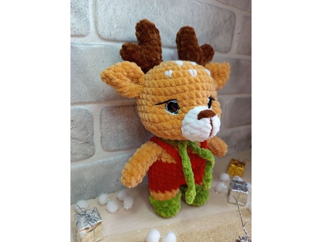 Олень плюшевий, ручна робота