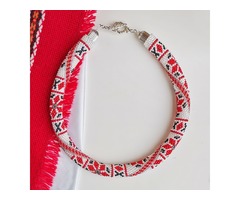 Прикраса із бісеру кольє-джгут 