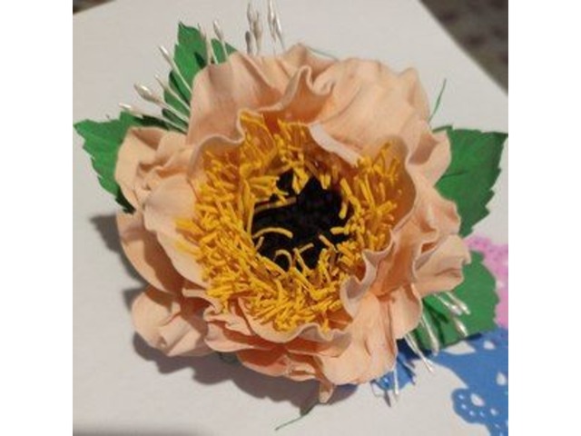 Квітковий браслет, бутон'єрка на руку  -  фоаміран