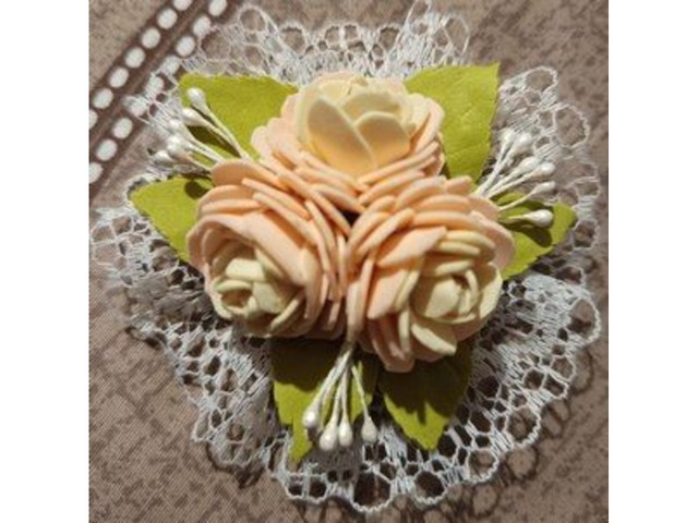 Квітковий браслет, бутон'єрка на руку  -  фоаміран