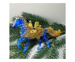 Магніт *Кінь*. Новорічний декор з епоксидної смоли.