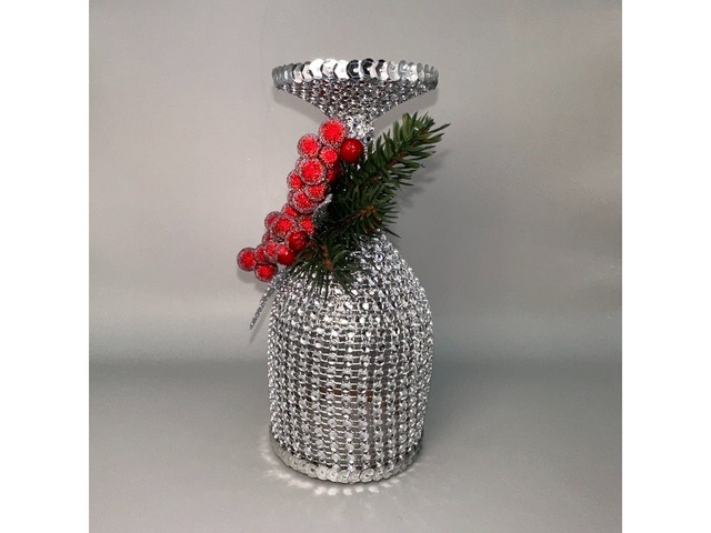 Новорічний підсвічник. Святковий декор.