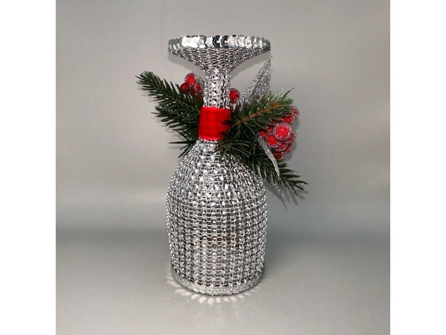 Новорічний підсвічник. Святковий декор.