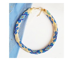 Прикраса із бісеру кольє-джгут 