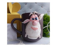 Чашка з декором із полімерної глини 'Буба'