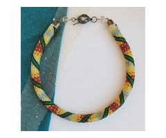 Прикраса із бісеру кольє-джгут 