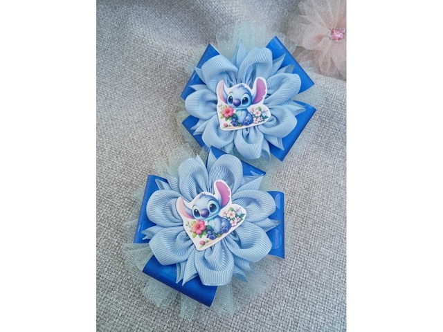 Дитячі заколочки Стіч ручної роботи