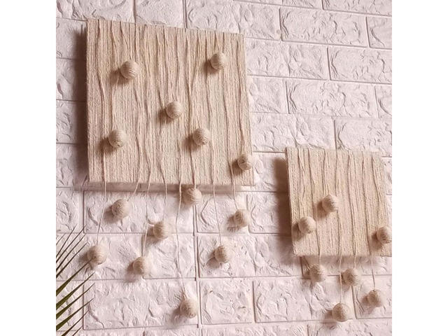 Диптих «Кульки» | картина у стилі фібер арт, бохо