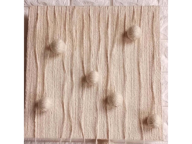 Диптих «Кульки» | картина у стилі фібер арт, бохо