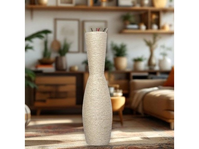 Біла ваза для підлоги висока 80см