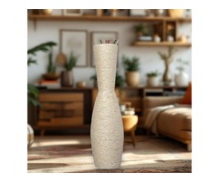 Біла ваза для підлоги висока 80см