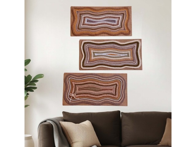 Триптих у техніці волоконне мистецтво | картина на стіну