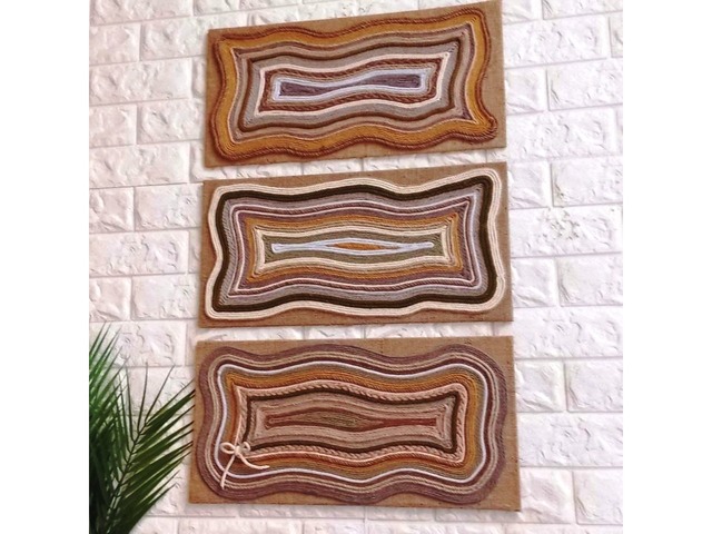 Триптих у техніці волоконне мистецтво | картина на стіну