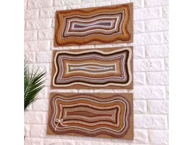 Триптих у техніці волоконне мистецтво | картина на стіну