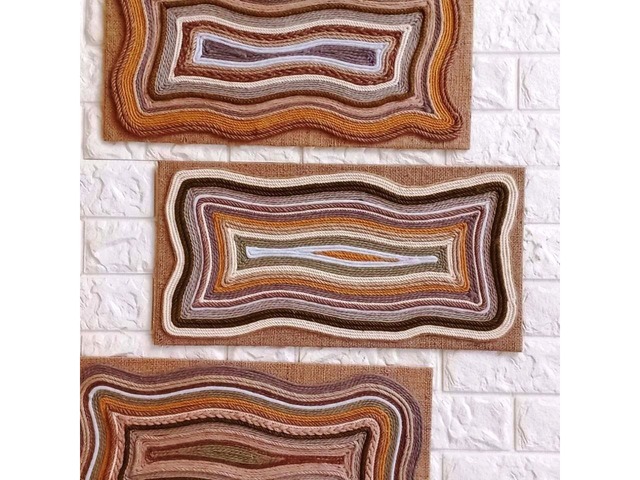 Триптих у техніці волоконне мистецтво | картина на стіну