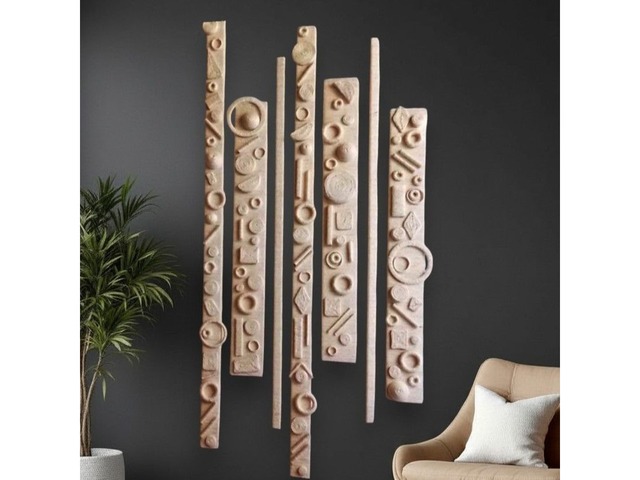 Стильний інтер’єрний декор для стіни у сучасному стилі бохо. Декор на стіну у білому кольрі