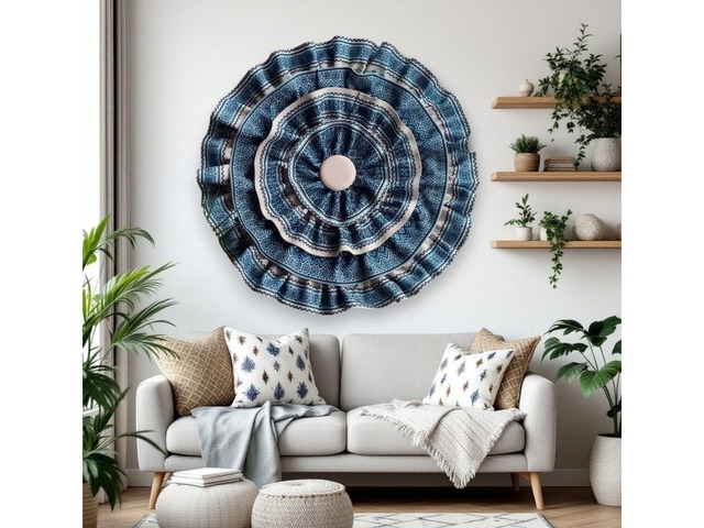 Панно на стіну в українському стилі «Блакитна мрія». Ручна робота