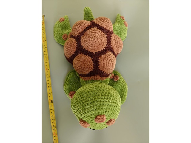 Іграшка Черепаха 37 см м'яка в'язана  подарунок сувенір   hand made ручна робота