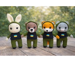 В'язані іграшки, талісмани, воїни зсу, ручна робота