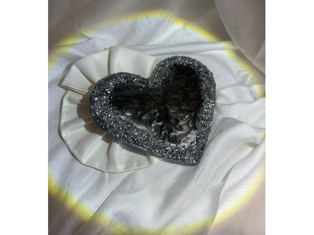 Декоративна підставка *Серце* з епоксидної смоли для прикрас, свічок.