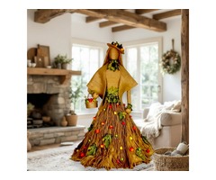 Інтер’єрна текстильна лялька “Садова фея” (120 см) – етно декор ручної роботи