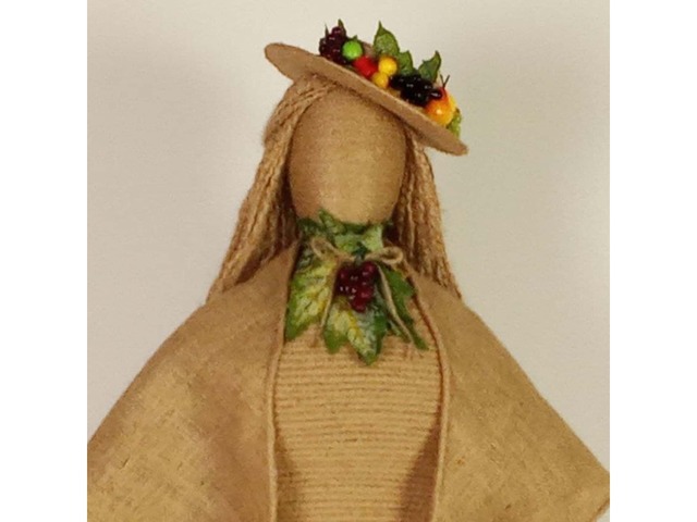 Інтер’єрна текстильна лялька “Садова фея” (120 см) – етно декор ручної роботи